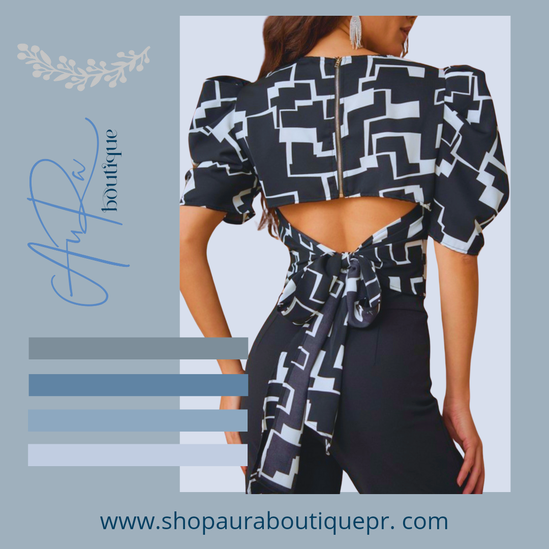 Aia Print Puff Sleeve Top