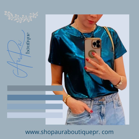 Azurite Metallic Shirt