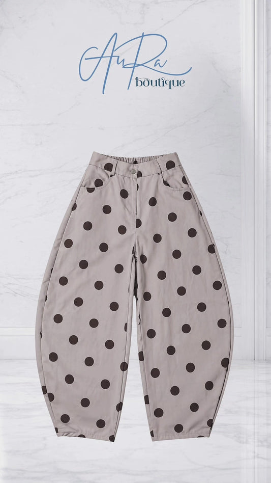 Italy Positan Polka Dots Barrel Pants