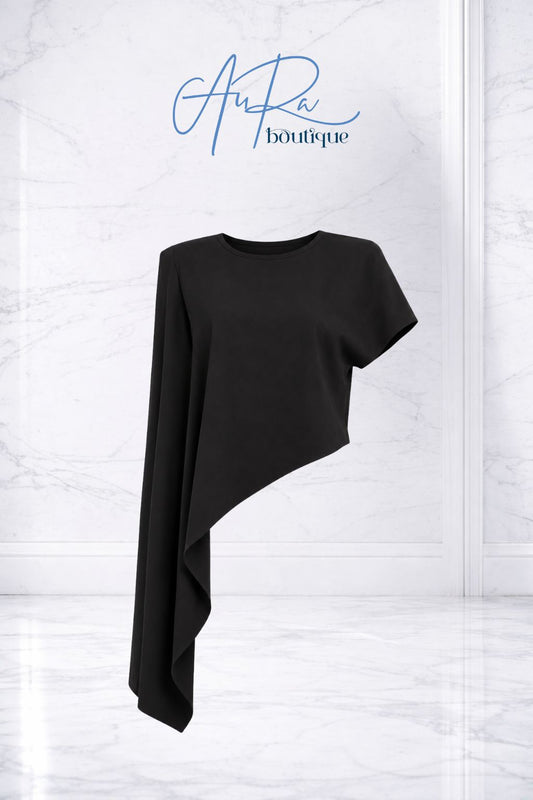 Italy Asymmetric Drape Top