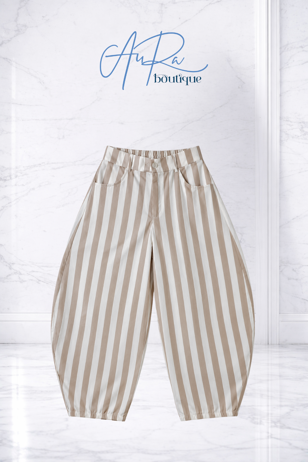Italty Stripe Barrel/Balloon Pants