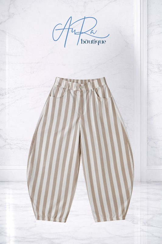 Italty Stripe Barrel/Balloon Pants
