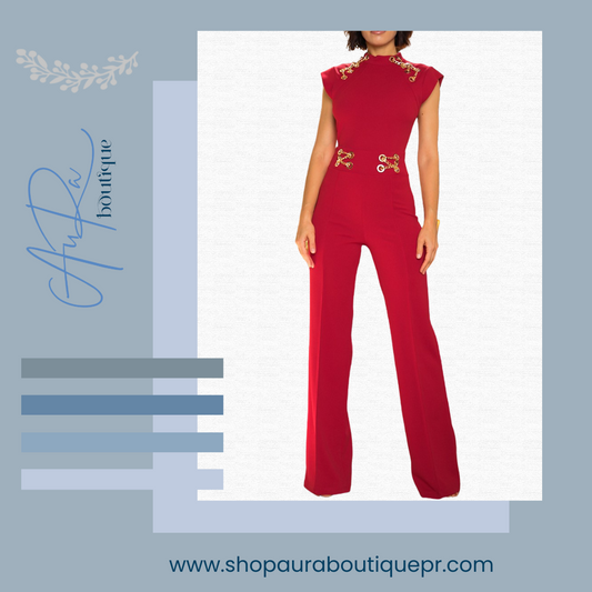 Adira Red Jumpsuit