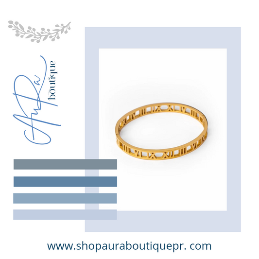 AuRa Roman #'s Bangle